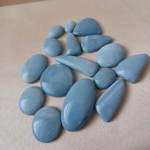 AAA Natural Blue Peruvian Opal Mix Shape lot Jewelry Making Loose Stone